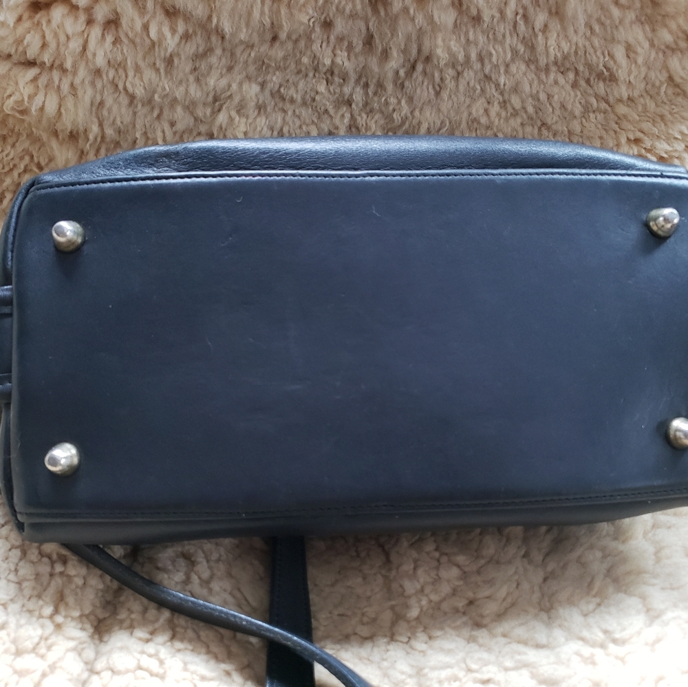 Vintage Coach, Glove Tanned Leather, Baxter Satchel, In Dark Navy - Picture 4 of 11